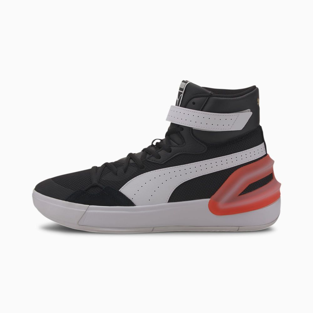 Puma Sky Modern Férfi Kosárlabda Cipő - Fekete/Fehér ( Hungary - TLFZE0485 )